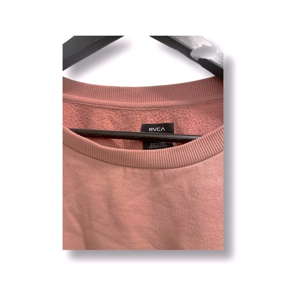 RVCA crop top rose crew neck sweater - Picture 2 of 2